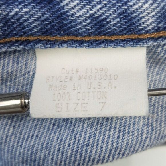 Vintage Denim Jean Shorts Steel Denim Button Fly High Waisted Made in USA - Picture 13 of 13